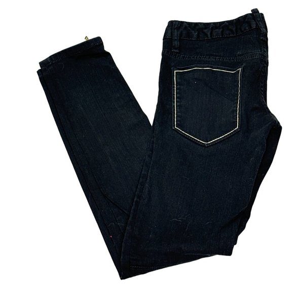 D Squared Jeans Womens 40 Black Skinny Ankle Zip Button Fly Low Rise - Picture 1 of 12